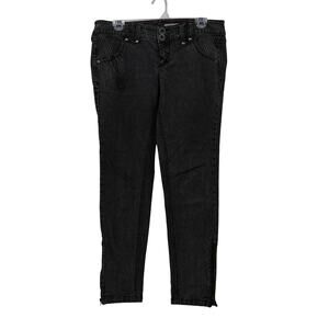DKNY Skinny Jeans Y2K Style Zipper Faded Black Women Size 30
